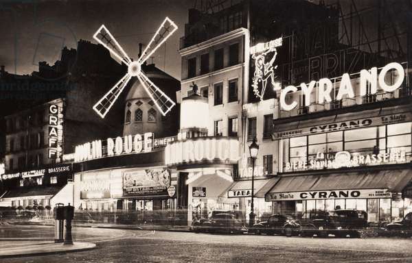 Moulin Rouge - Oil on Canvas 1940s-50s P3236