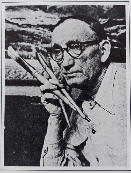 Paul Lauritz - Landscape with White Ranch Adobe - Oil on Canvas P3260