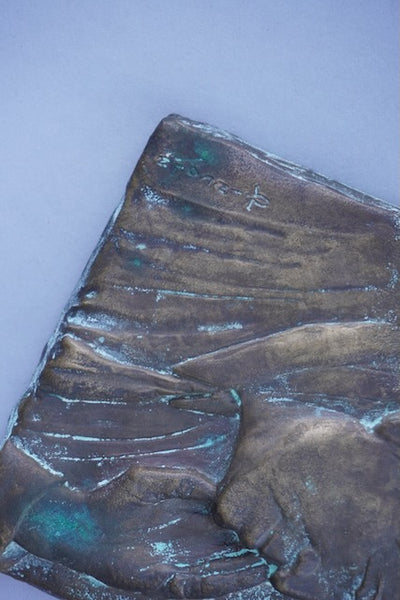 Charles Marion Russell - Self Portrait - Low Relief Bronze Plaque A3006