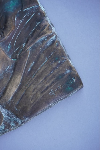 Charles Marion Russell - Self Portrait - Low Relief Bronze Plaque A3006