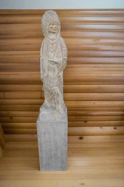 Monumental Hand-Carved Indian Chief Figure  A3016