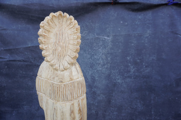 Monumental Hand-Carved Indian Chief Figure  A3016