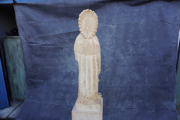Monumental Hand-Carved Indian Chief Figure  A3016