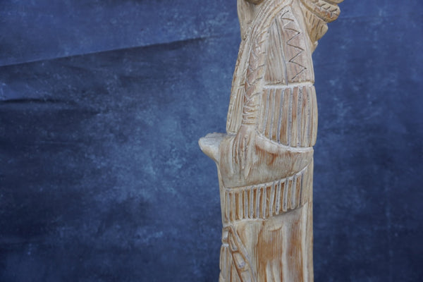 Monumental Hand-Carved Indian Chief Figure  A3016