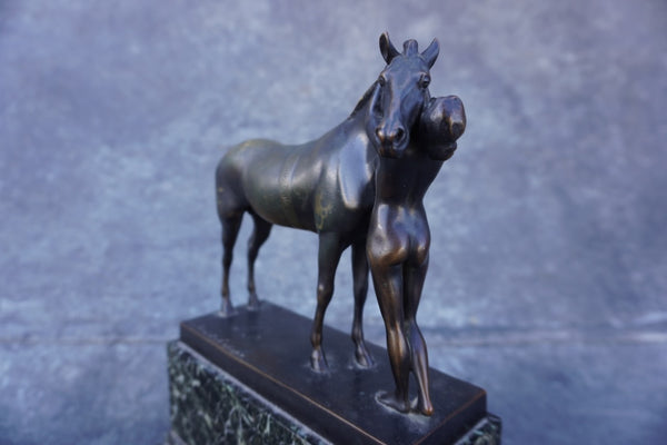 Erich Schmidt-Kestner (1877-1941) Amazon with Horse - Bronze A3023