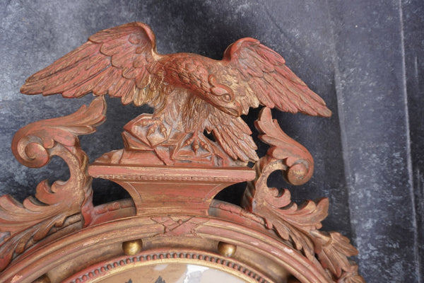 Federal Bullseye Mirror with Eagle circa 1930 A3051