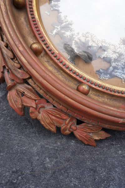 Federal Bullseye Mirror with Eagle circa 1930 A3051