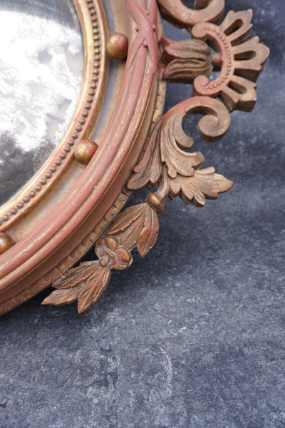 Federal Bullseye Mirror with Eagle circa 1930 A3051