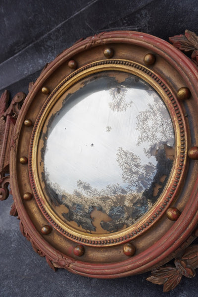 Federal Bullseye Mirror with Eagle circa 1930 A3051