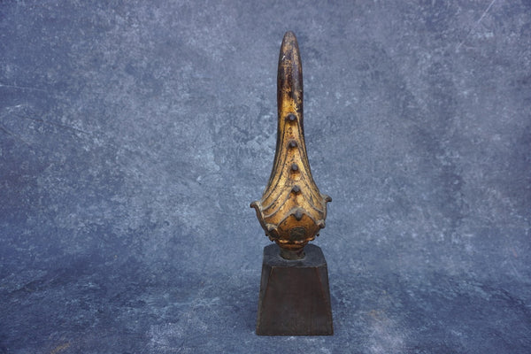 Gilt Bronze Buddhist Temple Figure: Enlightened Flame Finial - Siraspata Sculpture  A3070