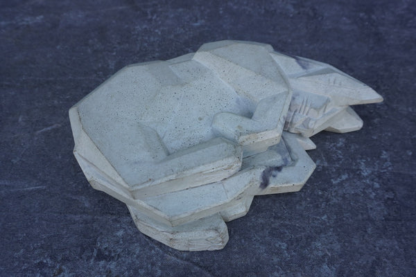 David Rudolph Cast Stone Cat Cubist Sculpture Catwize A3285