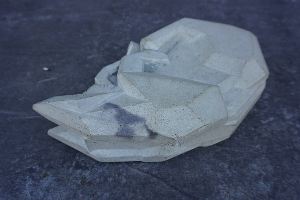 David Rudolph Cast Stone Cat Cubist Sculpture Catwize A3285