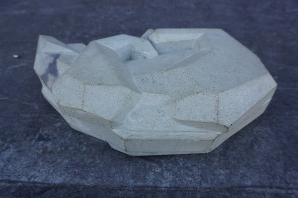 David Rudolph Cast Stone Cat Cubist Sculpture Catwize A3285