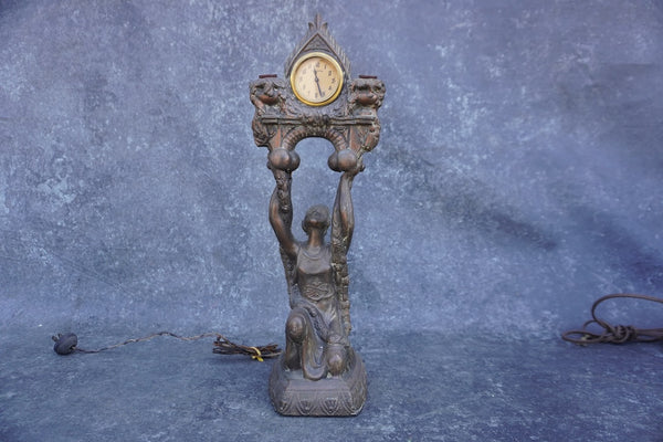 Lady Lifting Time - New Haven Clock Company A3309