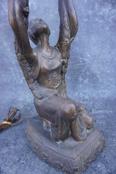 Lady Lifting Time - New Haven Clock Company A3309