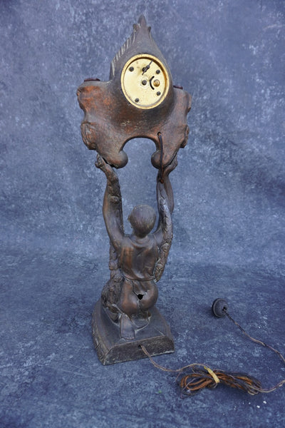 Lady Lifting Time - New Haven Clock Company A3309