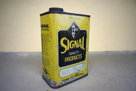 Signal Gas, One Gallon Motor Oil Can, Yellow A3313