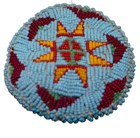 Blue Native American Beaded Pouch A3341