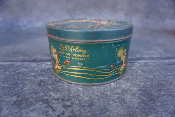 Garwood Perfumer - La D'Arling Dusting Powder Tin 1920s A3355