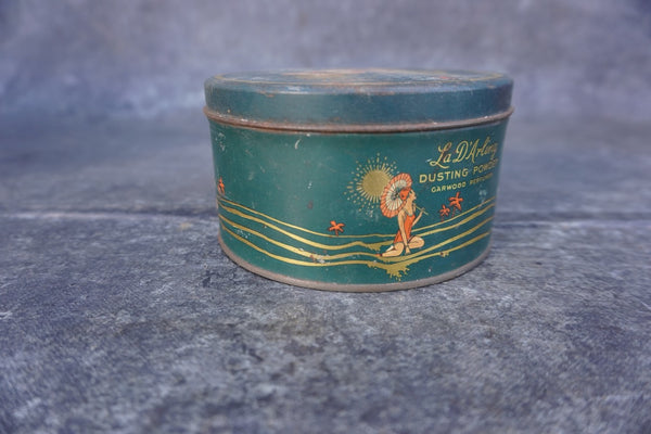Garwood Perfumer - La D'Arling Dusting Powder Tin 1920s A3355