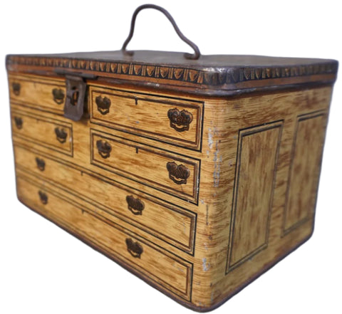Antique Chest of Drawers Biscuit Tin A3359