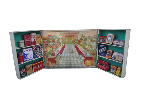 Wolverine Toys Tin-Lithograph Grocery Store c.1940s A3384