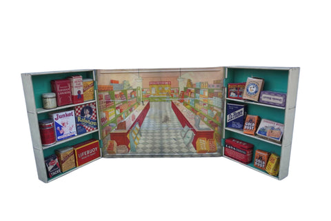 Wolverine Toys Tin-Lithograph Grocery Store c.1940s A3384