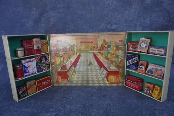 Wolverine Toys Tin-Lithograph Grocery Store c.1940s A3384