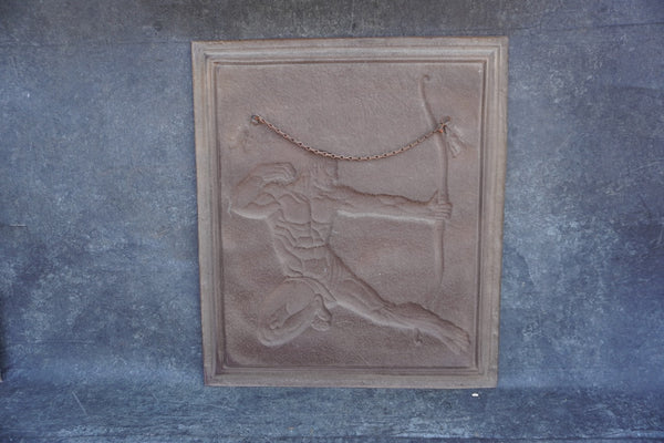 Albert Marschner Gilles - Paris Shooting His Arrow At Achilles - Solid Copper Neo-Classical Relief Panel - A3592