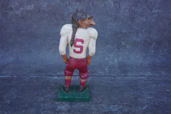 Folk Art Former Football Mascot Stanford Indian A3395
