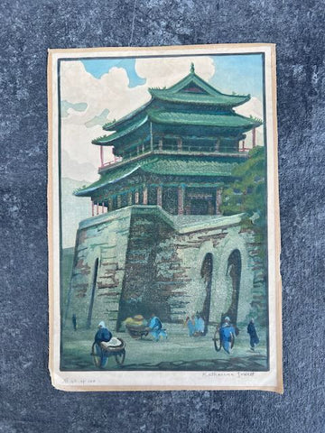 Katharine Alice Jowett (1883–1972) Chien Men, Peking Woodblock AP1764