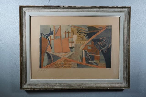 André Lhote -  Le Port: Harbor Scene Modernist Lithograph  AP1774