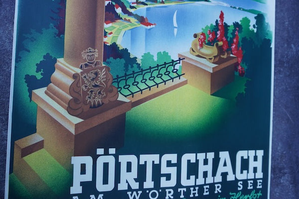 Ludwig Hohlwein - Original Austrian Travel Poster for Pörtschach am Worther See - 1930s AP1782