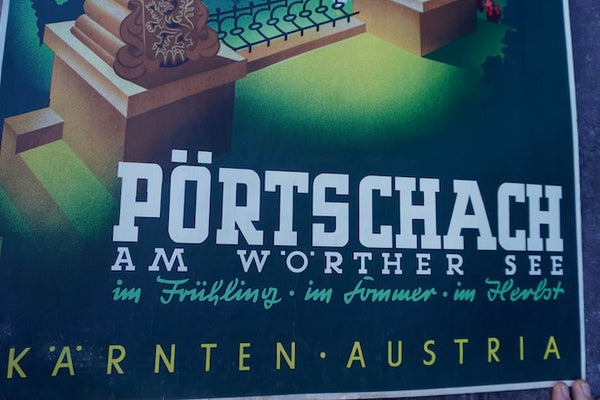 Ludwig Hohlwein - Original Austrian Travel Poster for Pörtschach am Worther See - 1930s AP1782