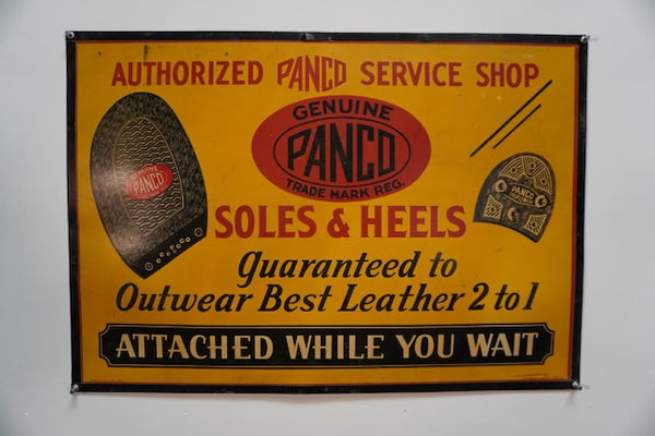 Genuine Panco Soles & Heels - Authorized Panco Service Shop Display Placard AP1785