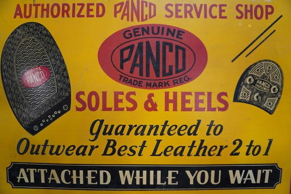 Genuine Panco Soles & Heels - Authorized Panco Service Shop Display Placard AP1785