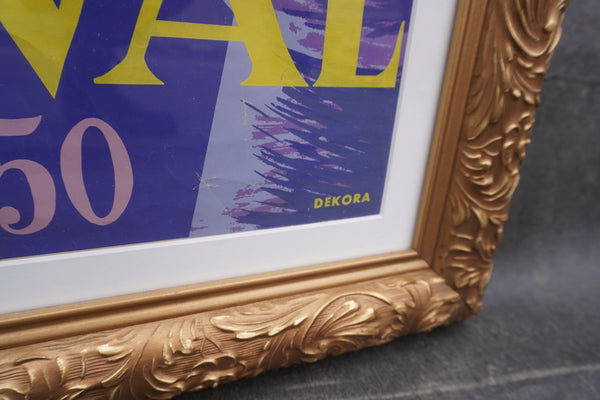 Bermudez -Original Carnival Havana 1950 Poster - Framed AP1833