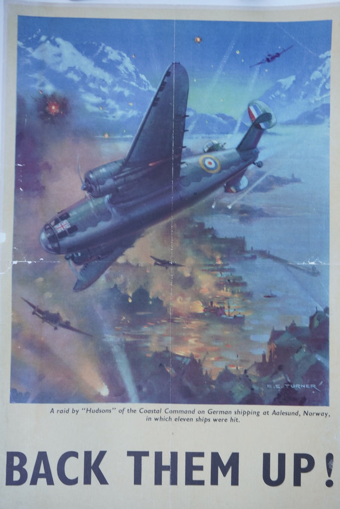 Back Them Up! Propaganda Poster c.WWII Original (#1) AP1892