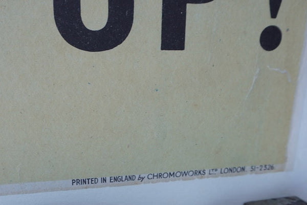 Back Them Up! Propaganda Poster c.WWII Original (#2) AP1893