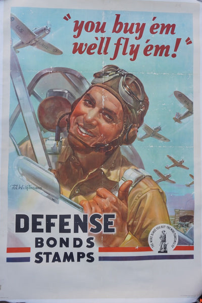 Defense Bonds Stamps - U.S. Army Poster c.WWII AP1894