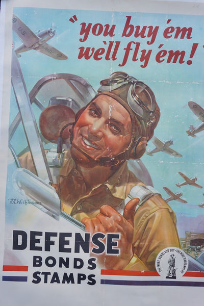 Defense Bonds Stamps - U.S. Army Poster c.WWII AP1894