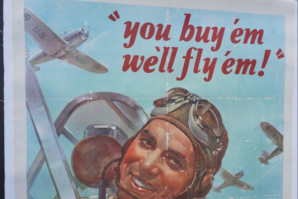 Defense Bonds Stamps - U.S. Army Poster c.WWII AP1894