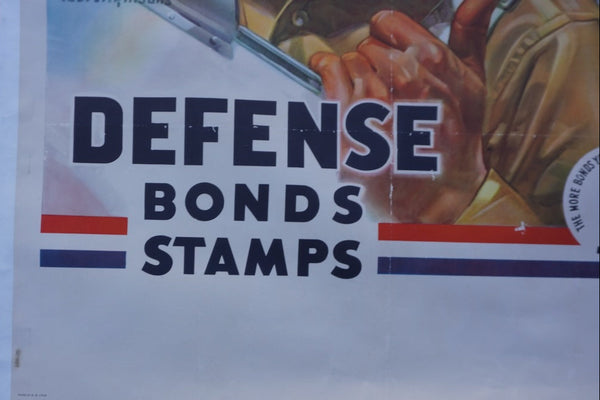 Defense Bonds Stamps - U.S. Army Poster c.WWII AP1894