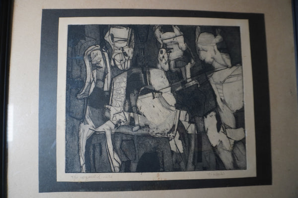 The Conquest of Crete, Mysterious Abstract Lithograph AP1896