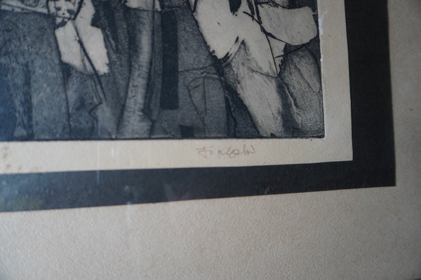 The Conquest of Crete, Mysterious Abstract Lithograph AP1896