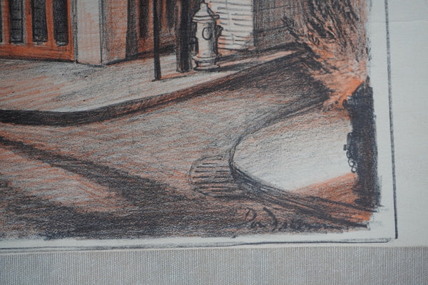Don Freeman - Front Street in the Wee Hours - Color Lithograph 1930s-40s ARTISTS PROOF AP1941