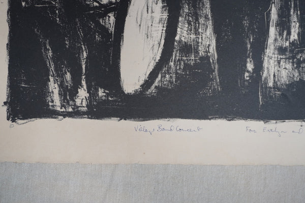 Dan Lutz, Village Band Concert, Lithograph c.1957 AP1942