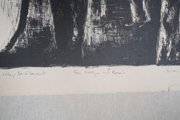 Dan Lutz, Village Band Concert, Lithograph c.1957 AP1942