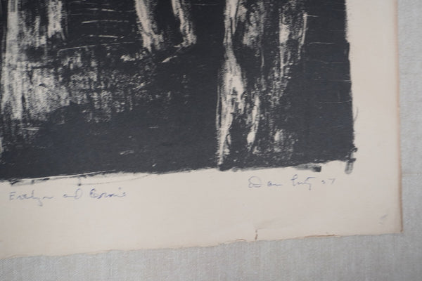 Dan Lutz, Village Band Concert, Lithograph c.1957 AP1942