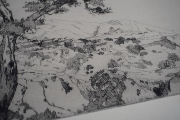 Charles B. Keller, A Village in Andalusia, Etching AP1944